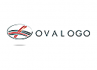 Ovales Logo mit Streifen