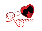 Romantik, Liebe, Herz, Paar, Treffen, Dating Logo