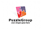 Menschen, Puzzles, Gruppen, Kinder Logo