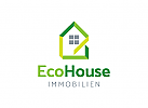 Logo kologie, Haus, Bau, Energie, Recycling