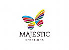 Majesttisch Logo, Schmetterling Logo, kreativ Logo