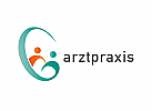 , Zwei Menschen, Zeichen, Symbol, Signet, Logo, Arztpraxis, Coaching