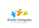 Logo, Markenzeichen, Kindergruppe, Kinder, Gruppe, lernen spielen