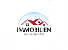 , Zeichen, Immobilien Logo, Haus, Dach, Architektur Logo, Bau Logo