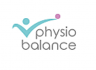 , Mensch, Kugel, Physiotherapie, Sport, Osteopathie, Balance, Logo