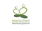 Zeichen, zweifarbig, Zeichnung, zwei Menschen, m, B, Logo