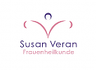 Zeichen, zweifarbig, Zeichnung, Frauenheilkunde, Frauenarzt, V, Logo