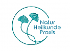 Zeichnung, zwei Bltter, Natur, Arztpraxis, Logo