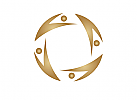 Kreis Logo, Mensch Logo, Gold Logo