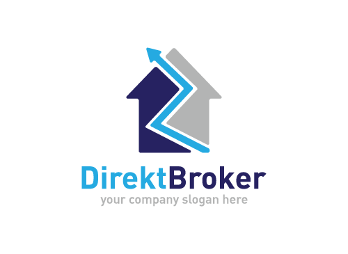 Makler, Pfeil, Investition, Erfolg, Geld, Logo