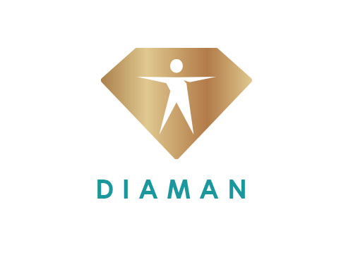 , Diamant Logo, Mensch, Physiotherapie, Arztpraxis, Logo