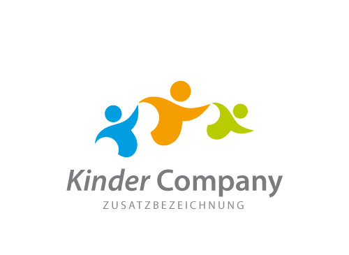 Logo, Markenzeichen, Kindergruppe, Kinder, Gruppe, lernen spielen