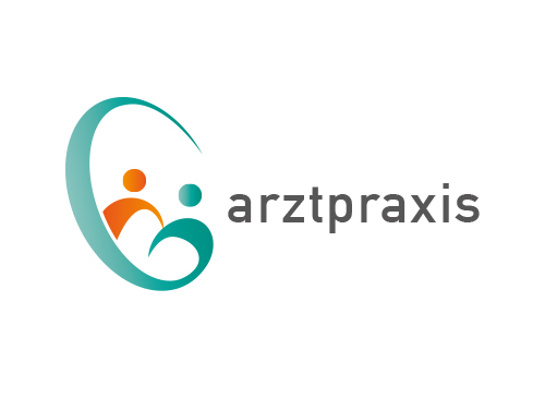 Zwei Menschen Zeichen Symbol Signet Logo Arztpraxis Coaching Logomarket