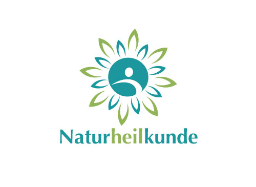 ko, Zeichen, zweifarbig, Signet, Symbol, Mensch, Natur, Blume, Heilpraktiker, Logo