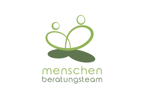 Zeichen, zweifarbig, Zeichnung, zwei Menschen, m, B, Logo