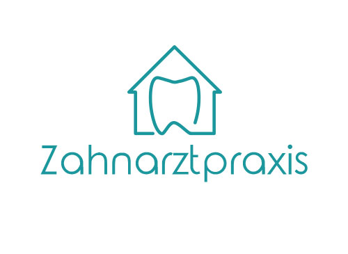 Zeichen, Zahn, Zahnarztpraxis, Haus, Logo