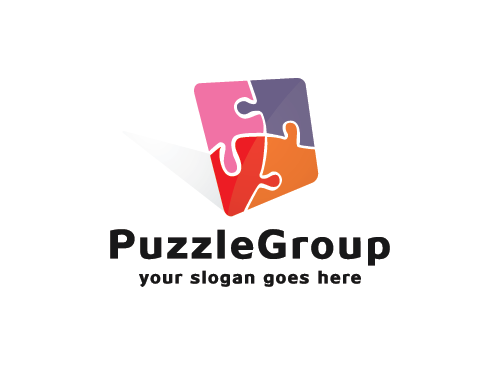 Menschen, Puzzles, Gruppen, Kinder Logo