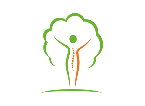 Baum, Mensch, Gesundheit, Physiotherapie, Logo