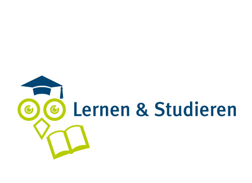 Logo, Markenzeichen, Eule, Doktorhut, Buch, Schule, Studium, lernen