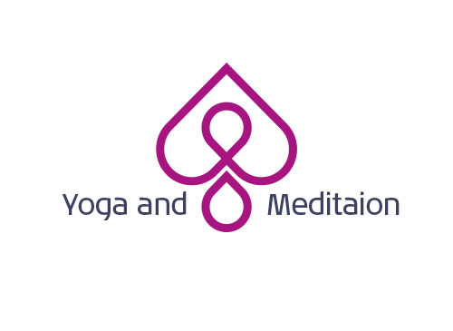 Yoga Logo, Meditation Logo, Herz Logo