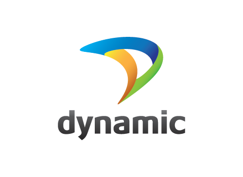 dynamisch Logo, Symbol D, Transport, Software, Technologie, bunt