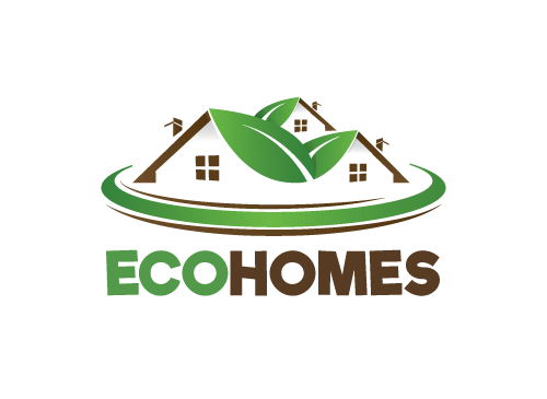 ko-Haus, Zuhause, Blatt, Grn, Natur, Heim, Home, House, Eco, Dorf, Bergtourismus Logo