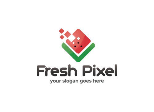  Frische Pixel Logo, Wassermelone, Studio, Marketing, Kreativ, Daten