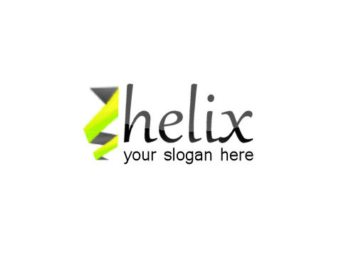 Logo mit einer Helix (z.B. Biologie, System, Struktur)