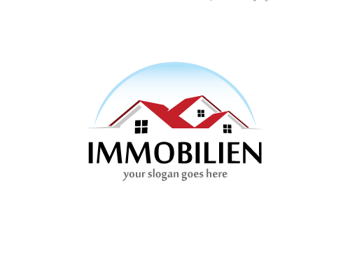 , Zeichen, Immobilien Logo, Haus, Dach, Architektur Logo, Bau Logo