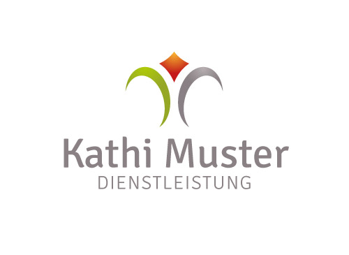 Logo mit abstraktem Symbol