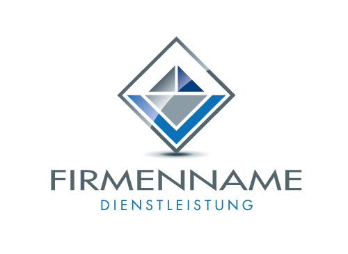 Logo aus Dreiecken und Quadrat