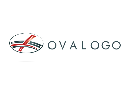 Ovales Logo mit Streifen