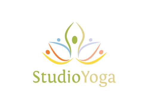 Yoga Logo, Lotus, Massage, Wellness