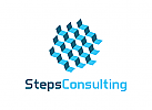 Logo, Beratung, Management, Investment, Marketing, Erfolg, Finanzen, Schritt, blau