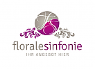 Logo Floral rund mit Initialen