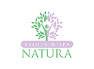 Kosmetik, Wellness, Baum, Blatt Logo