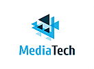 Medien Logo, Pixel Logo, Verbindung Logo, Daten Logo