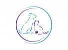  Hund, Katze, Tierarzt, Tierarztpraxis, Logo