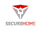 Haus Logo, Immobilien Logo, Malerei Logo