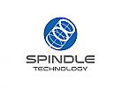 Spindel, Technologie, Bohrer, Industrie, Logo