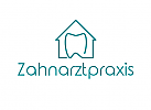 Zeichen, Zahn, Zahnarztpraxis, Haus, Logo