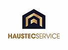 Zeichen, zweifarbig, Technik, Immobilie, Haus, Haustechnik, Service, Logo