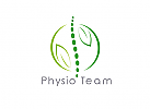 ko, Zeichen, zweifarbig, Natur, Physiotherapie, Arztpraxis, Logo