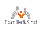 Zeichen, zweifarbig, Zeichnung, Familie, Kind, Arztpraxis, Logo