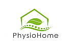 , Haus, Natur, Physiotherapie, Arztpraxis, Logo