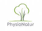 Baum, Wirbelsule, Physiotherapie, Arztpraxis, Logo